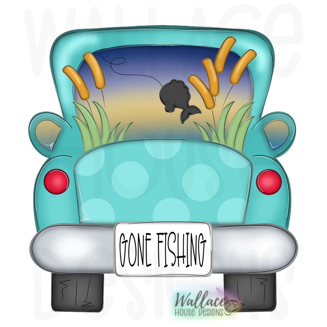 Gone Fishing Truck Bed Printable Template