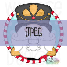 Load image into Gallery viewer, Nutcracker Gnome Peekaboo Round  JPEG
