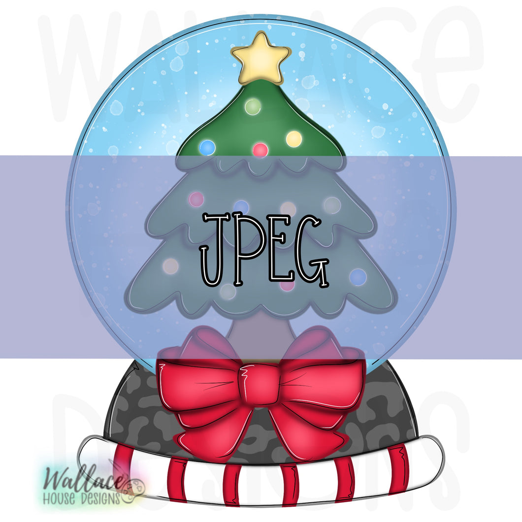 Christmas Tree Snow Globe JPEG