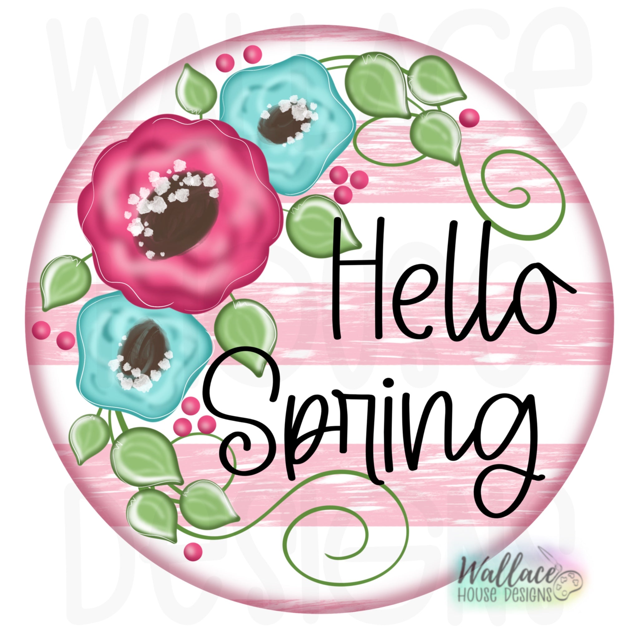 Hello Spring Farmhouse Round Virtual Paint Party – wallacehousedesigns
