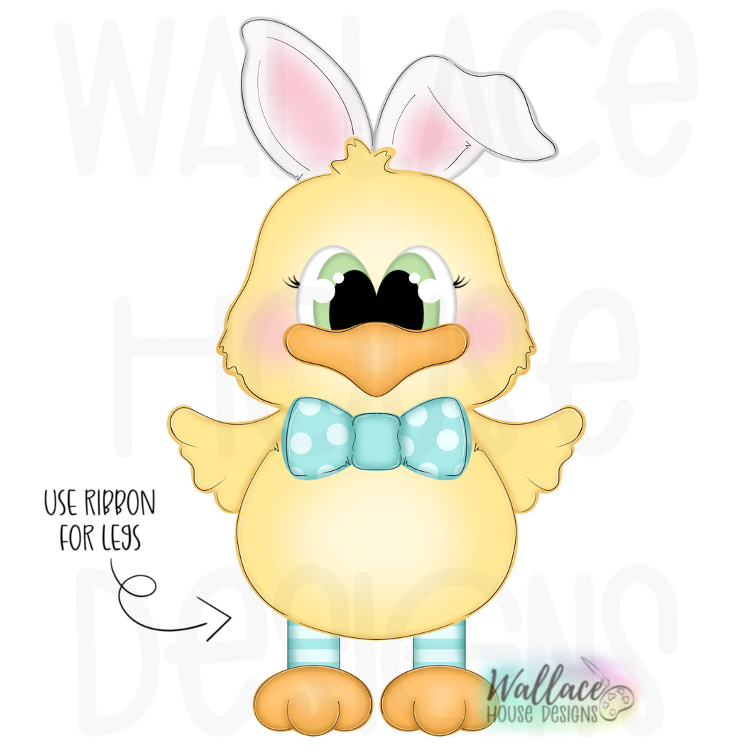Easter Bunny Chick Ribbon Legs Printable Template
