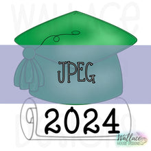 Load image into Gallery viewer, Graduation Hat Diploma JPEG
