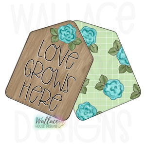 Love Grows Here Double Tag Frame JPEG