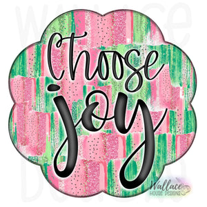 Choose Joy Scalloped Frame Printable Template