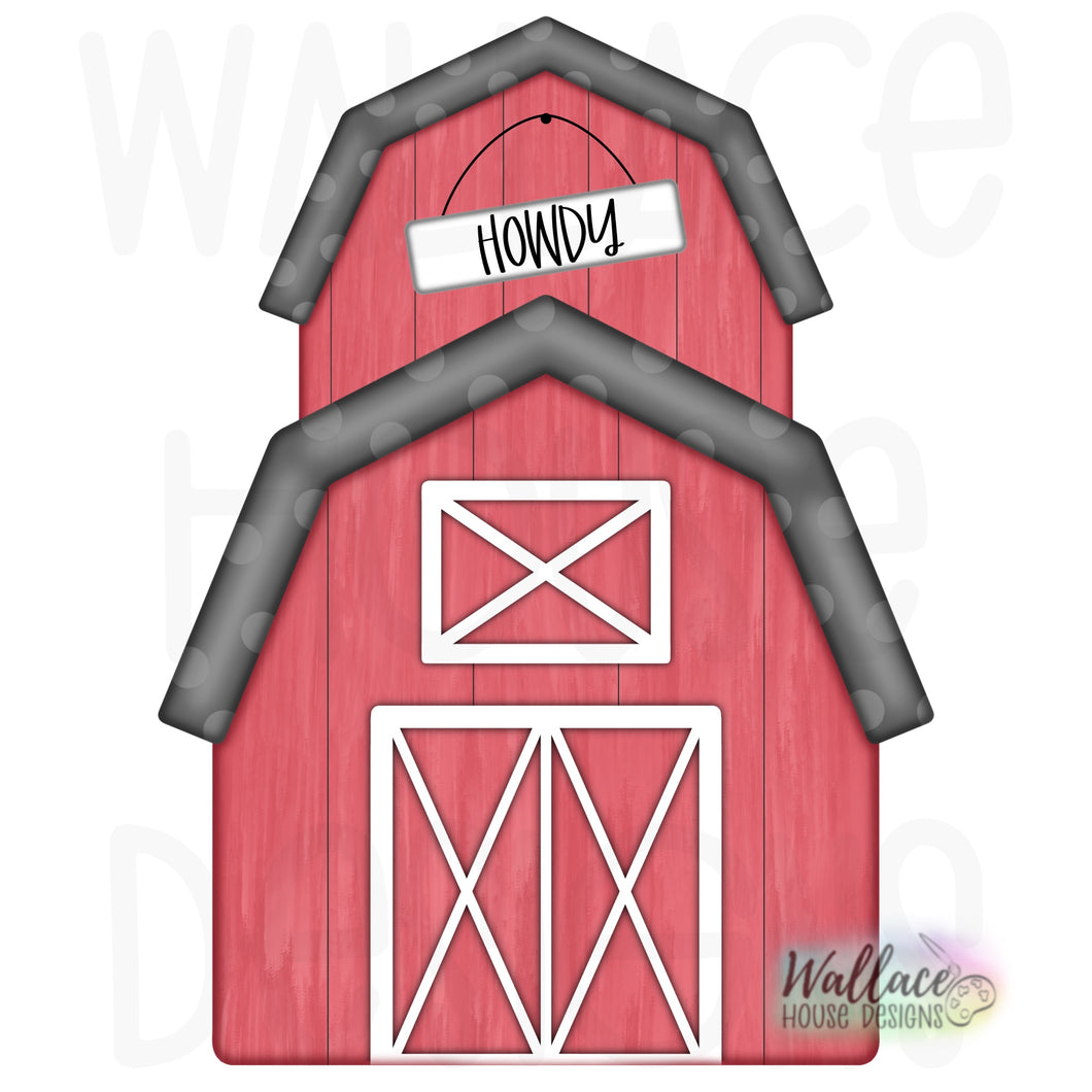 Howdy Two Story Barn Printable Template