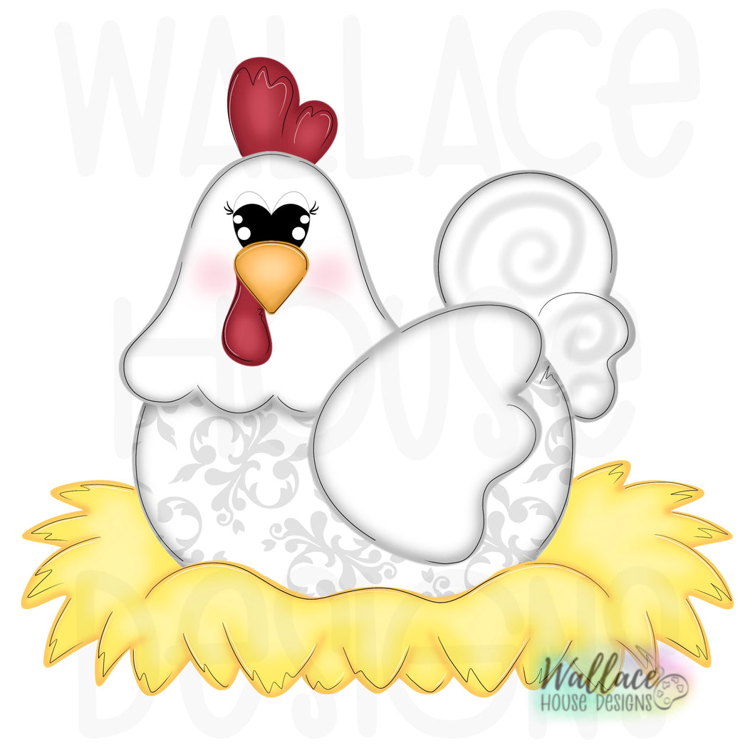 Nesting Chicken Printable Template