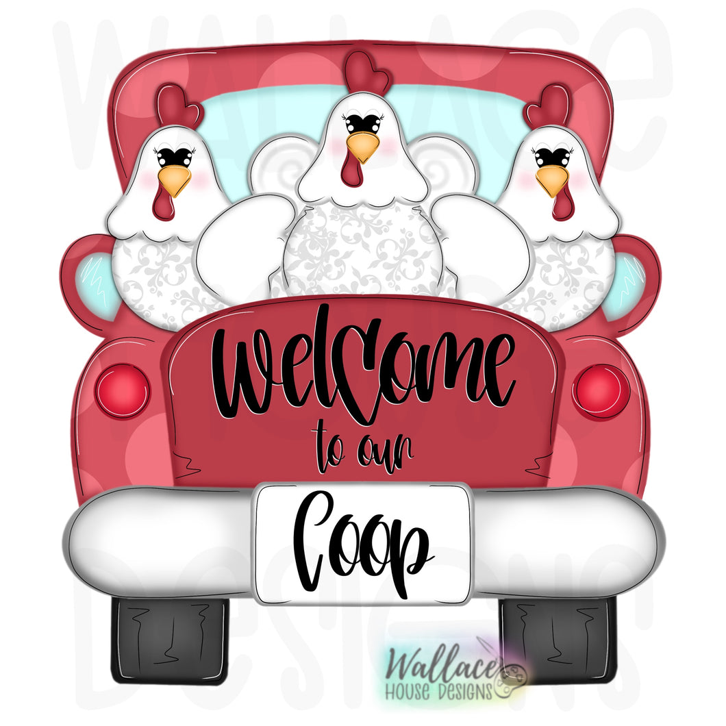 Welcome to our Coop Chicken Trio Truck Bed Printable Template