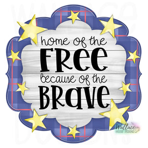Home of the Free Fancy Frame Printable Template