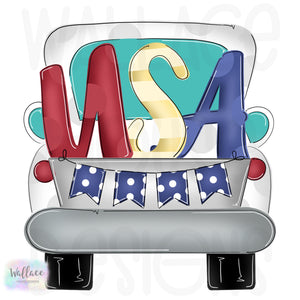 USA Garland Truck Bed Printable Template