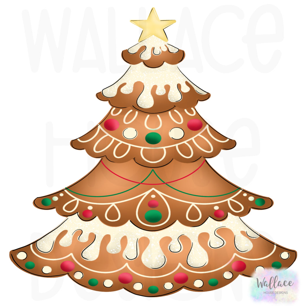 Gingerbread Christmas Tree Printable Template
