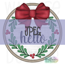 Load image into Gallery viewer, Topped With A Bow Winter Wreath JPEG
