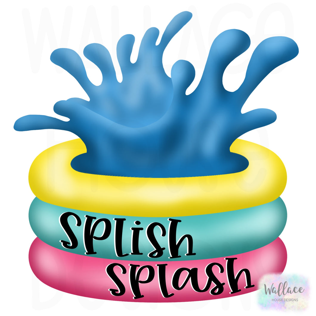 Splish Splash Kiddie Pool Printable Template
