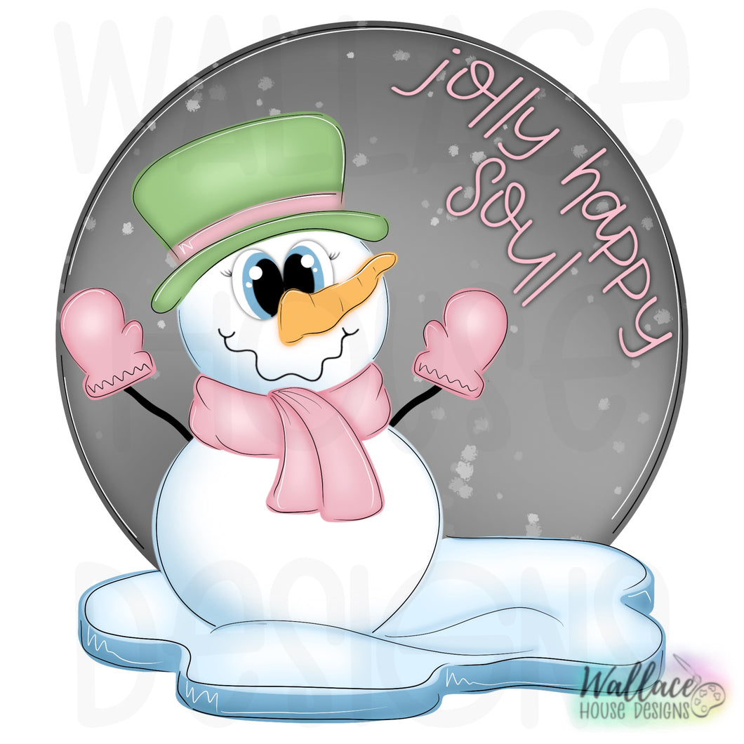Jolly Happy Soul Snowman Printable Template