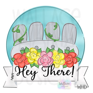 Floral Fence - Hey There! Printable Template