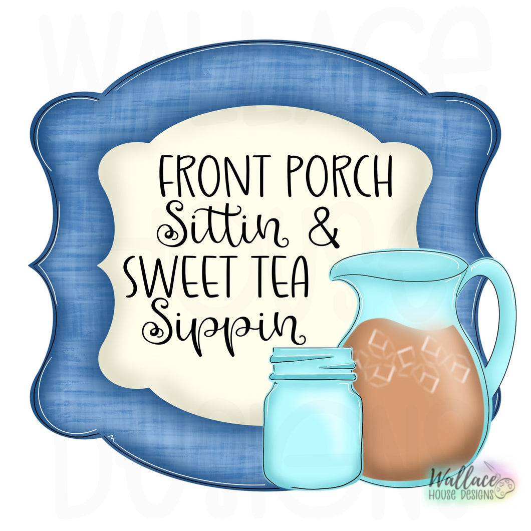 Front Porch and Sweet Tea Frame Printable Template