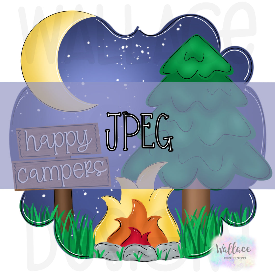 Happy Campers Frame  JPEG