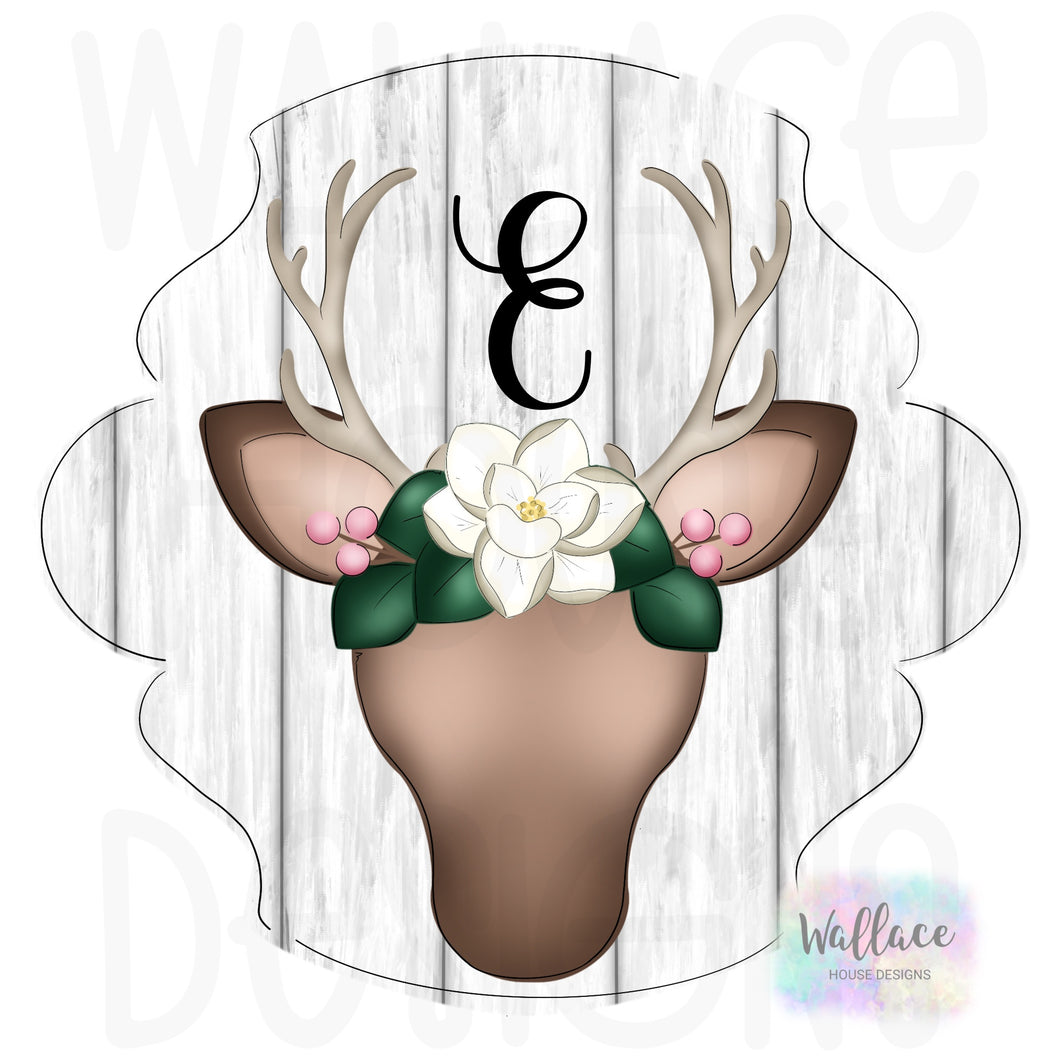 Baby Deer Floral Frame Printable Template