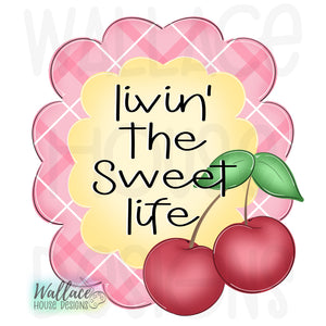 Sweet Life Cherry Frame JPEG