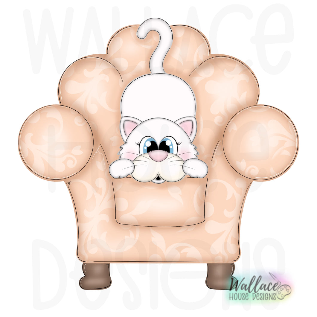 Cozy Chair Kitty Cat Printable Template