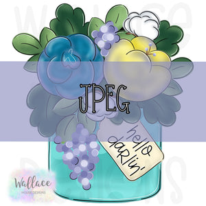 Hello Darlin Mason Jar Bouquet JPEG