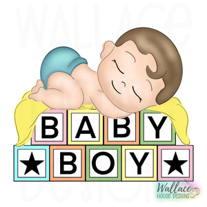 Baby Boy/Girl Toy Blocks Printable Template