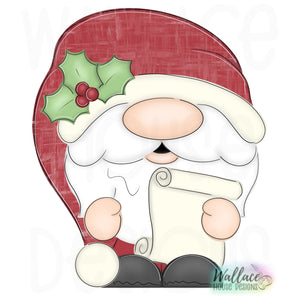 Santa‘s List Gnome Printable Template
