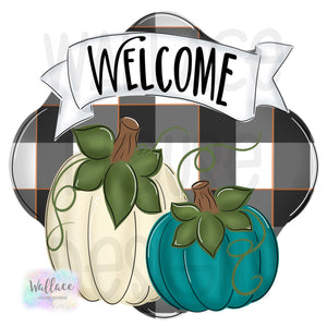 Welcome Pumpkin Duo Printable Template