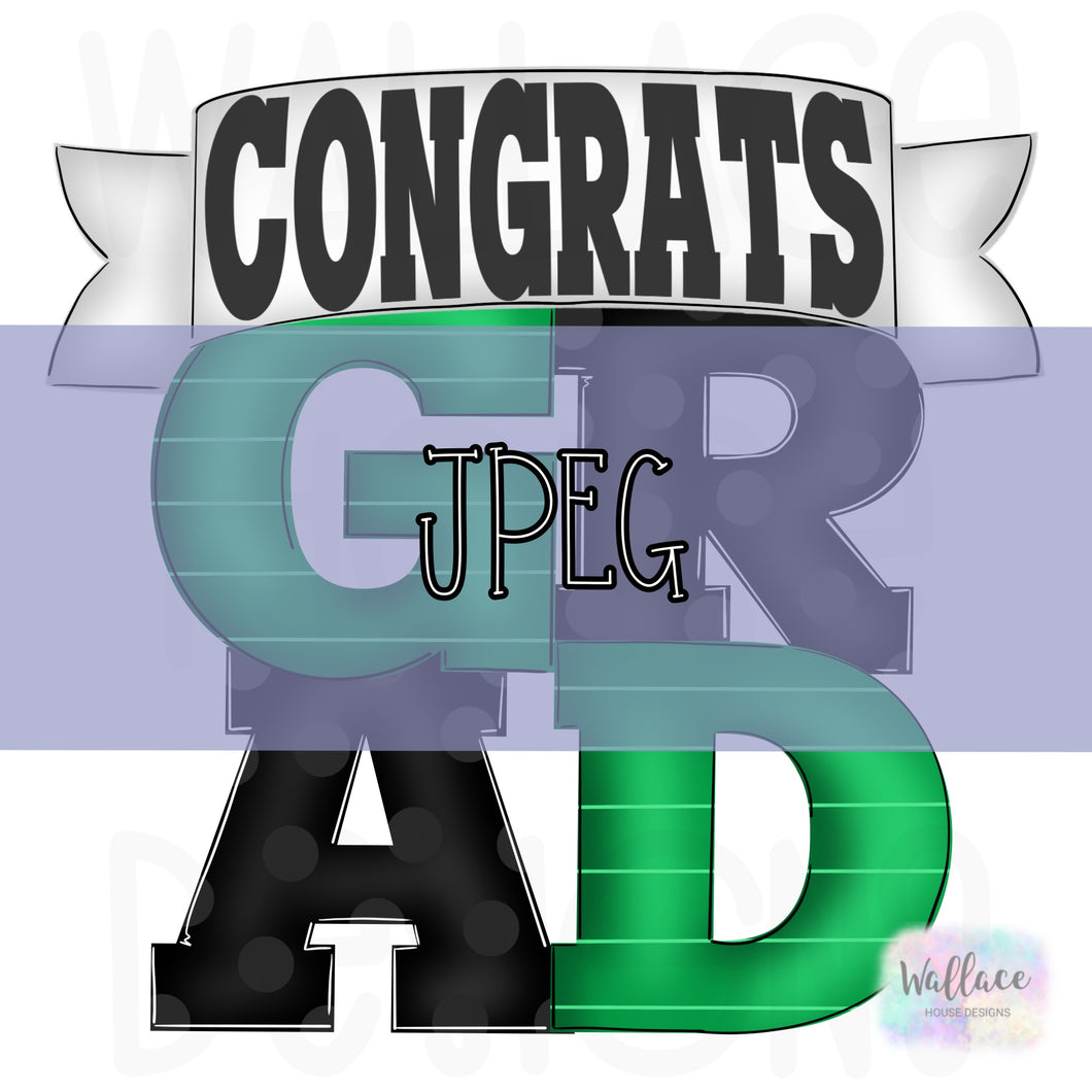 Congrats GRAD Letter Banner JPEG
