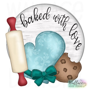 Baked with Love Round Printable Template