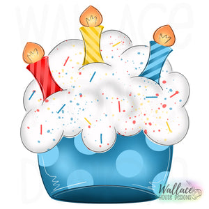 Storybook Birthday Cupcake Printable Template