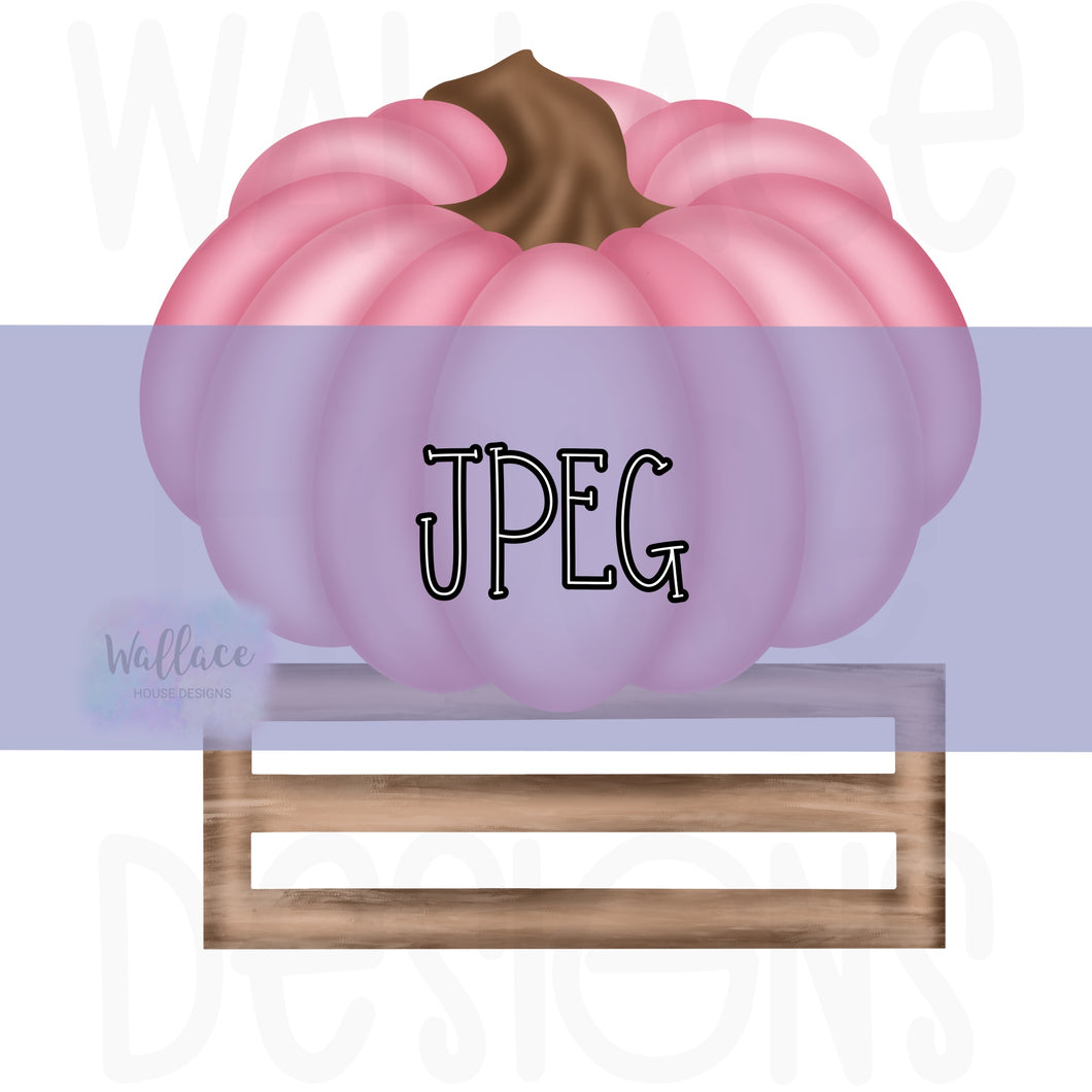 Pink October Pumpkin with Wreath Rails JPEG