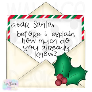 Dear Santa Envelope JPEG