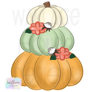 Reversible Pumpkin Stack and 3D Snowman Printable Template