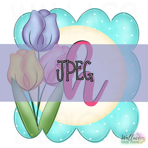 Tulip Scalloped Frame JPEG