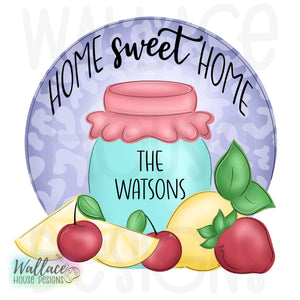 Home Sweet Home Fruit Mason Jar Printable Template