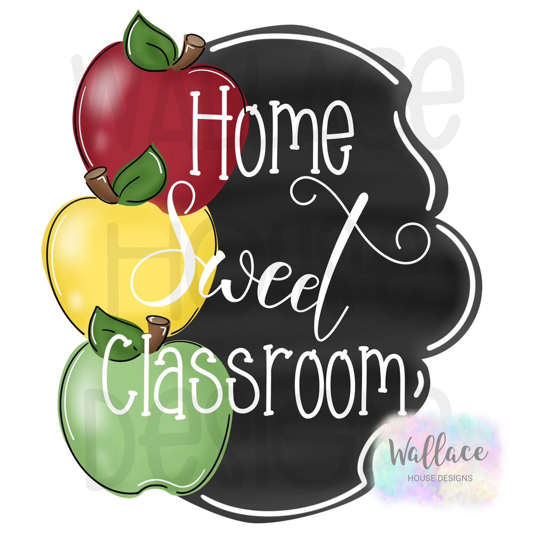 Home Sweet Classroom Apple Trio Printable Template