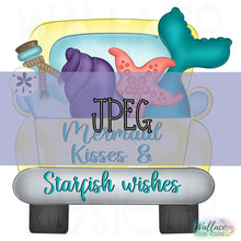 Load image into Gallery viewer, Mermaid Kisses Starfish Wishes Truck Bed JPEG
