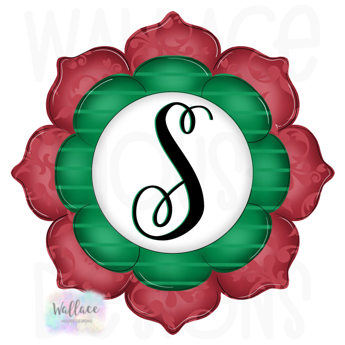 Fancy Scalloped Frame Printable Template Wallacehousedesigns