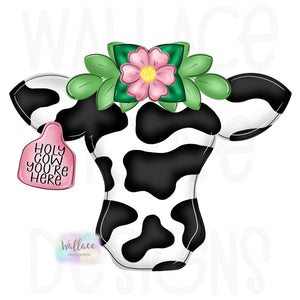 Floral Cow Head JPEG