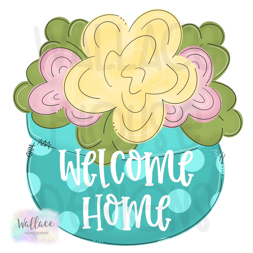 Welcome Home Flower Pot Printable Template – wallacehousedesigns welcome-home-flower-pot-printable-template-wallacehousedesigns
