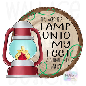 Lamp Unto My Feet Round Printable Template