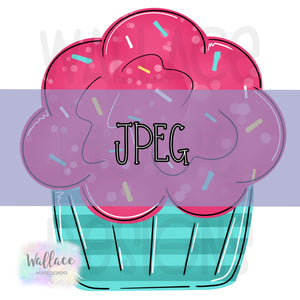 Birthday Cupcake JPEG