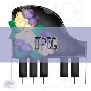 Floral Piano JPEG