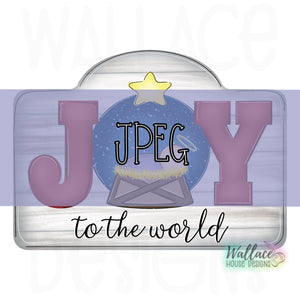 Joy to the World Manger Frame JPEG
