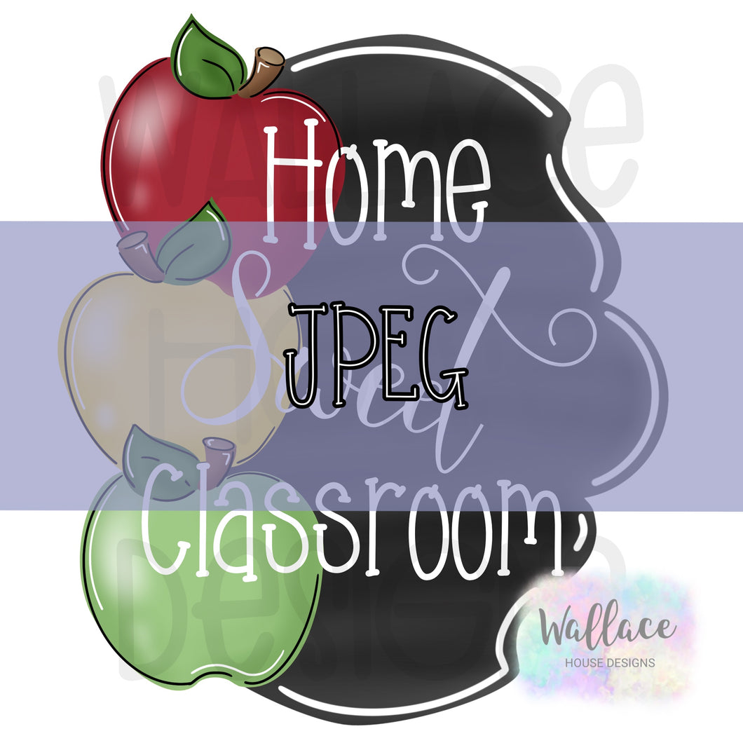 Home Sweet Classroom Apple Trio JPEG