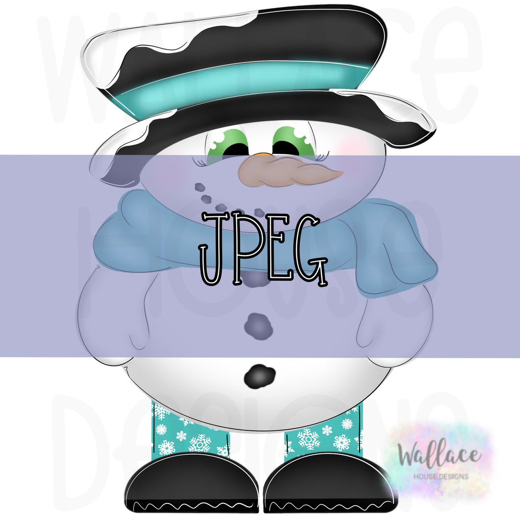 Snowman Ribbon Feet JPEG