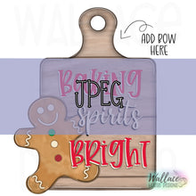 Load image into Gallery viewer, Baking Spirits Bright Gingerbread Man Cutting Board JPEG
