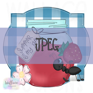 Summer is My Jam Ant Mason Jar JPEG