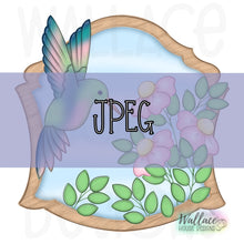 Load image into Gallery viewer, Hummingbird Floral Frame JPEG
