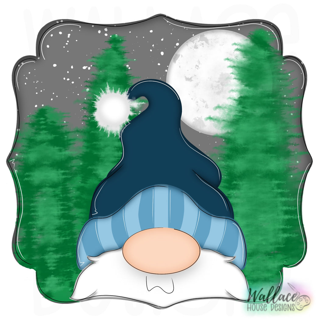 Winter Woods Gnome Printable Template